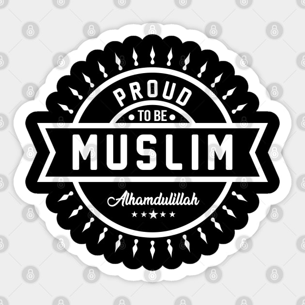 Proud to be Muslim Sticker by Suprtees